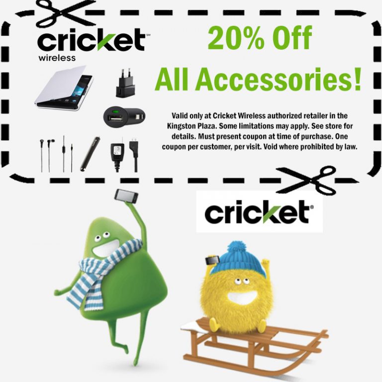 cricket wireless coupon 20 off all accessories Kingston Plaza